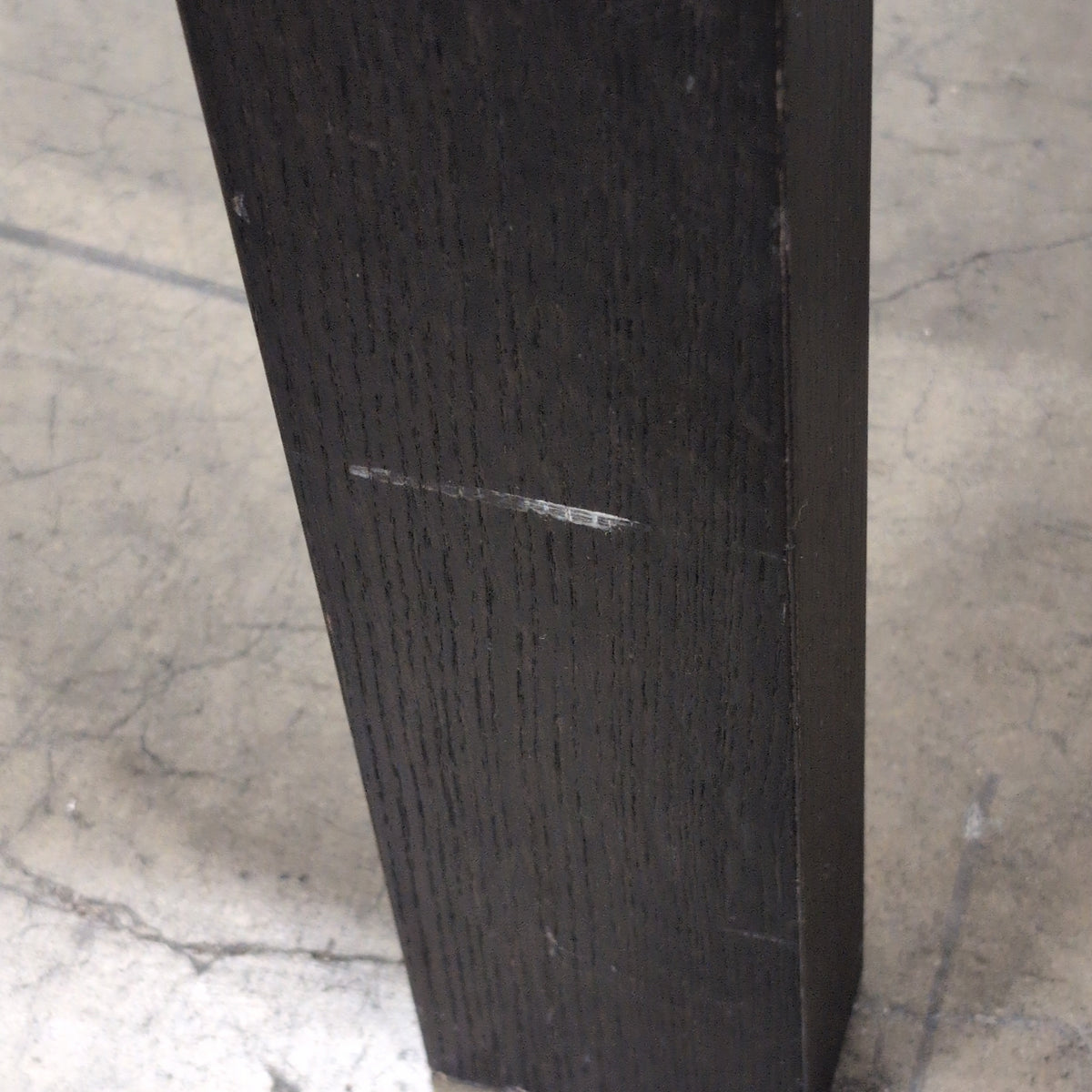 Glossy Red Rectangular Dining Table in Dark Wood
