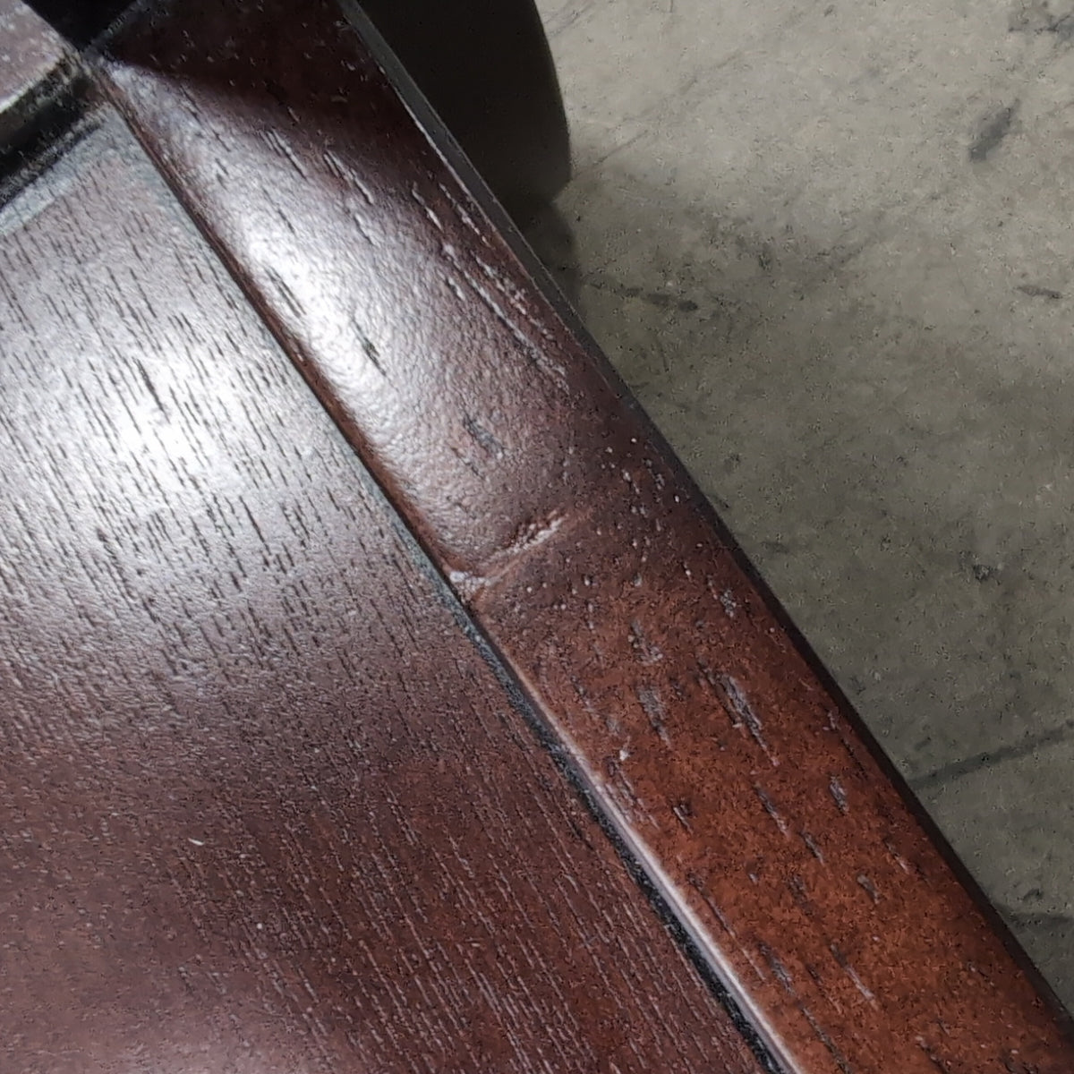 Dark Cherry Wood End Table with Storage Drawer