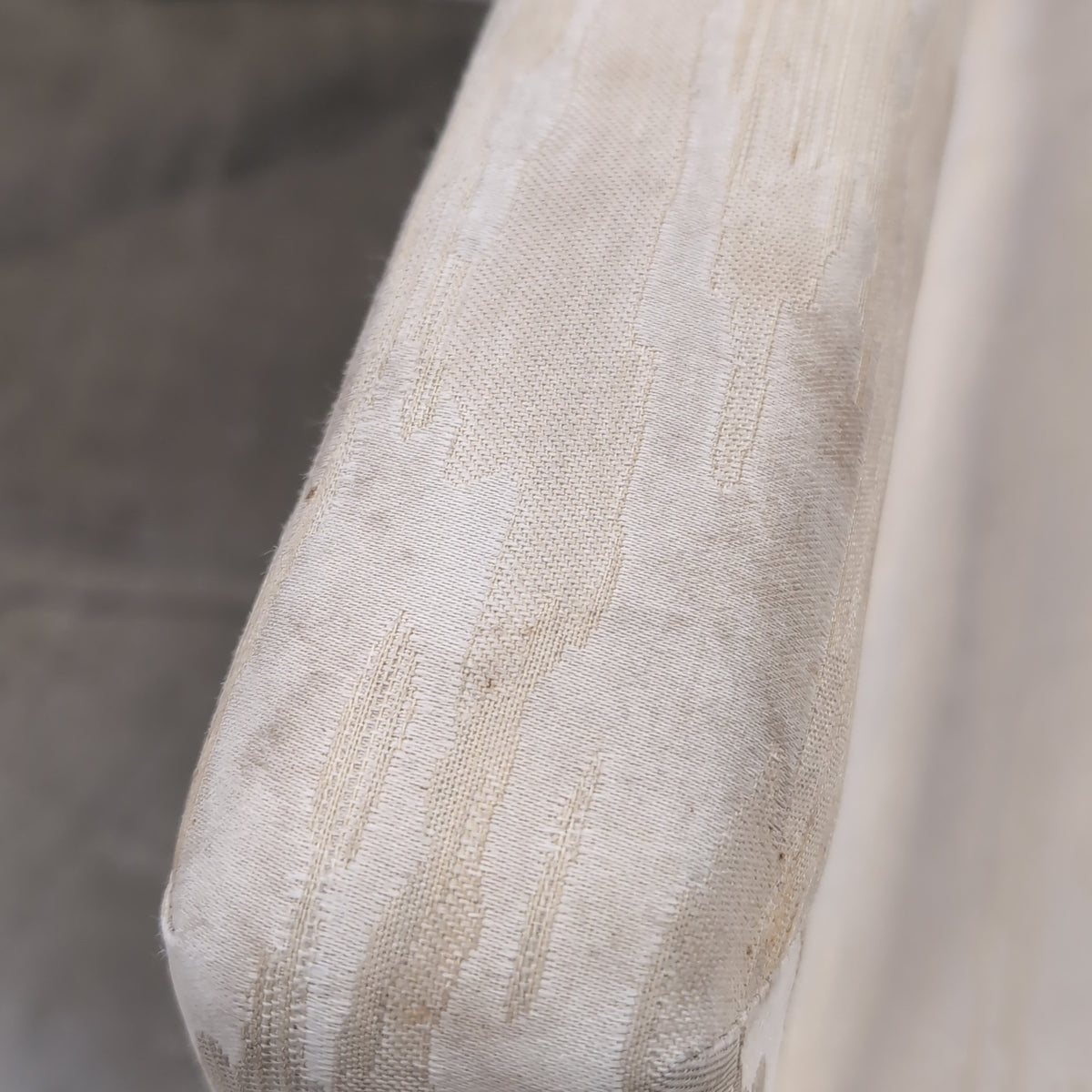 Cream Patterned Upholstered Armchair