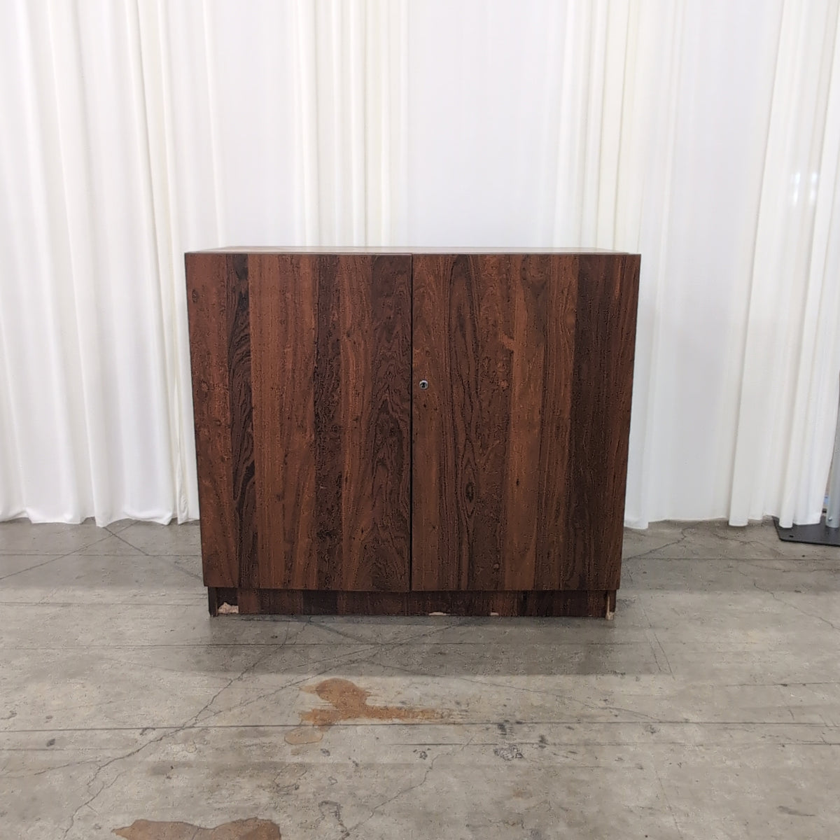 Rich Wood Grain Two-Door Buffet with Key Lock