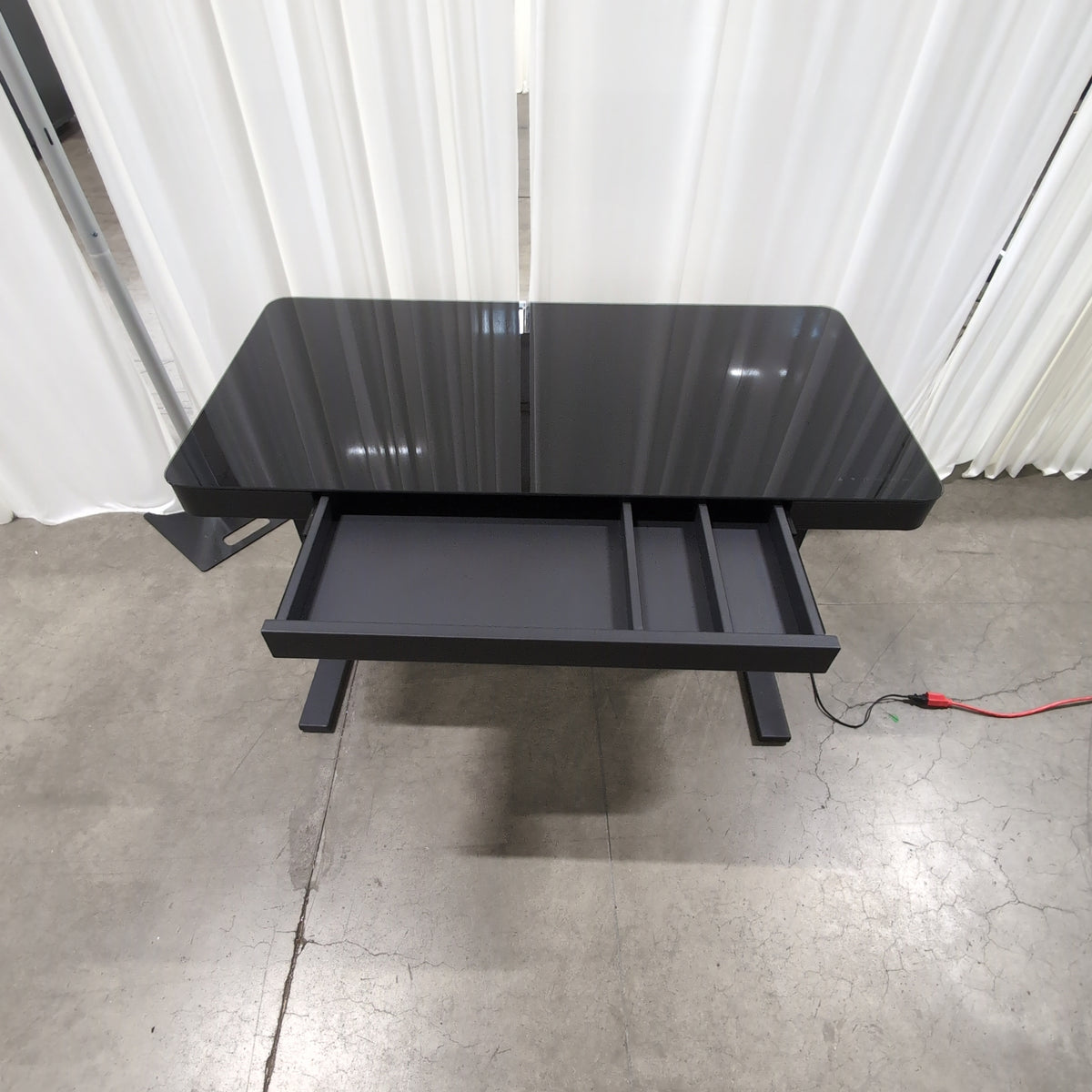 Rectangular Dark Glass Top Coffee Table