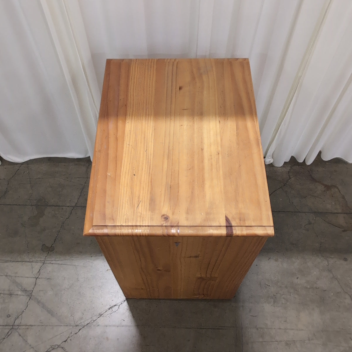 Honey Pine Wood Single Drawer Nightstand