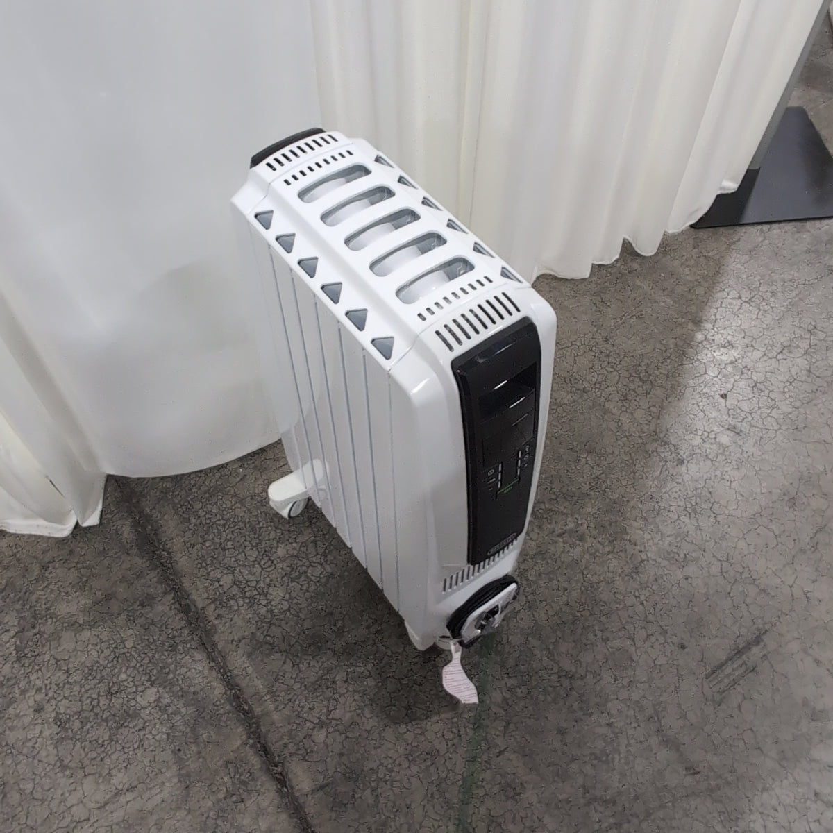 White Portable Oil-Filled Radiator Heater with Wheels