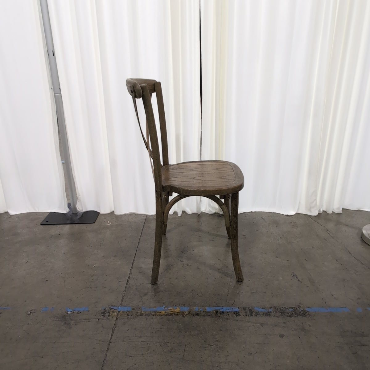 Light Brown Wood Cross-Back Dining Chair