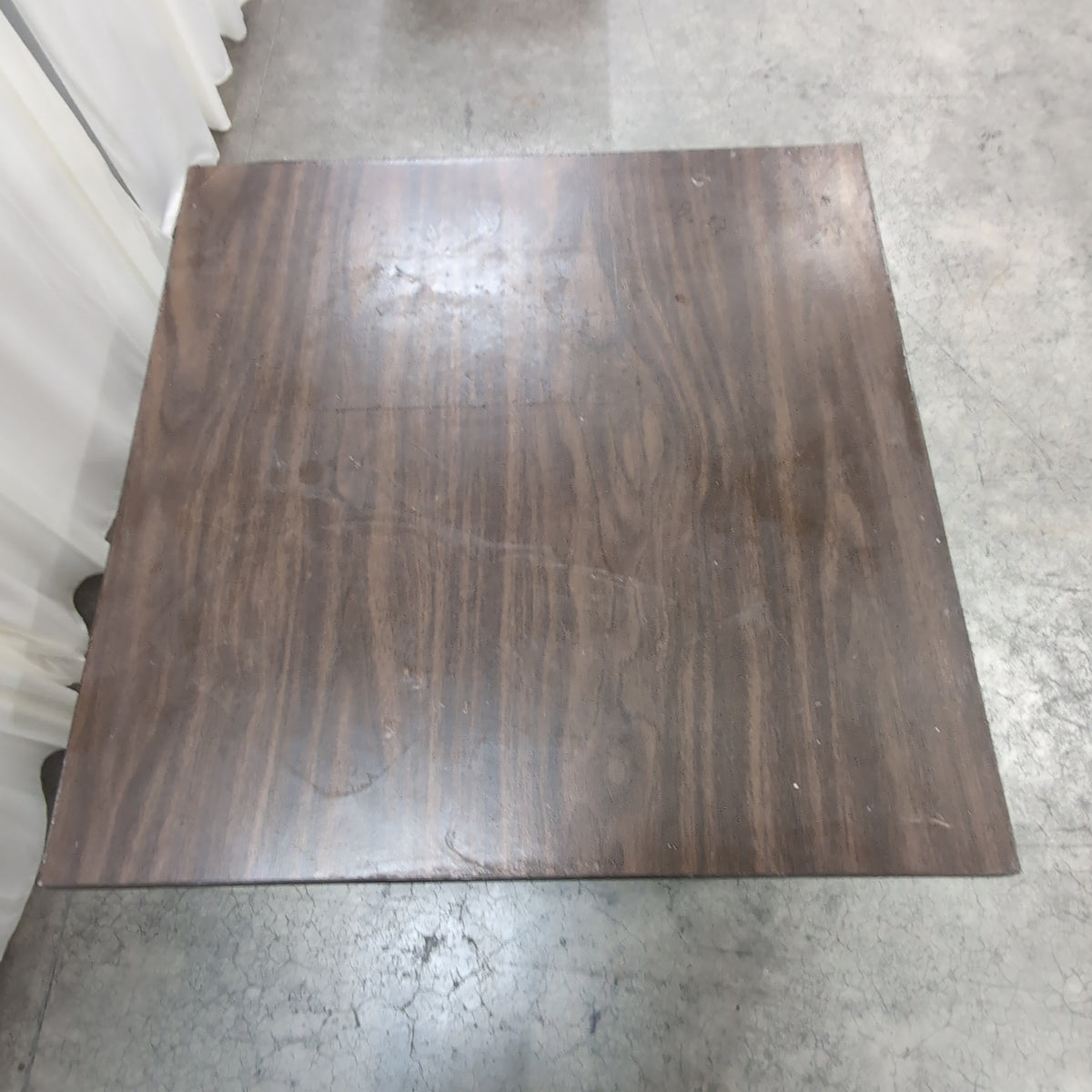Dark Wood Two-Door Storage End Table