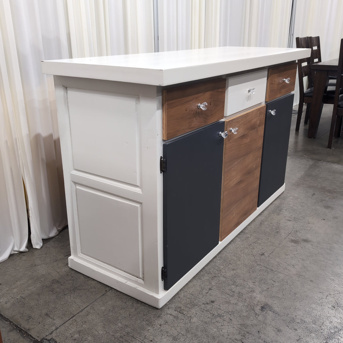 Contemporary White and Mixed Material Buffet