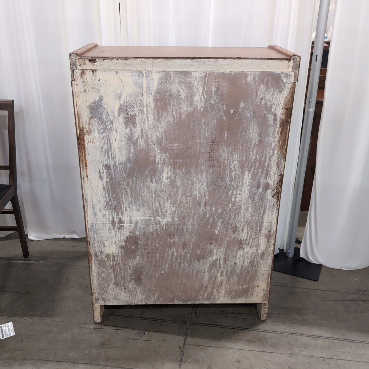 Brown Wood Five-Drawer Dresser