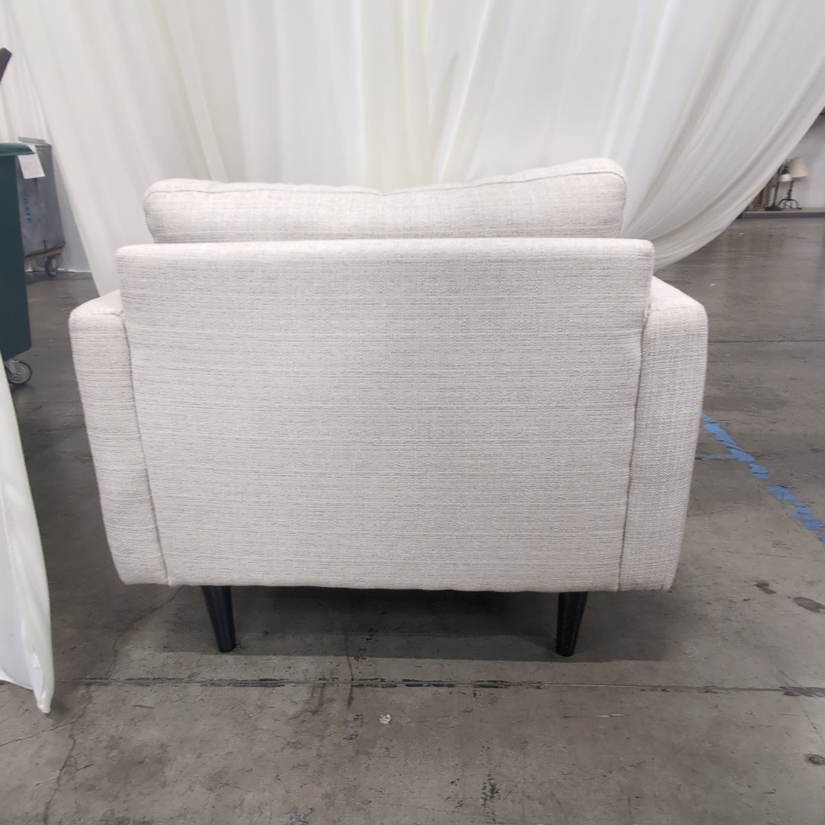 Neutral Textured Fabric Accent Chair