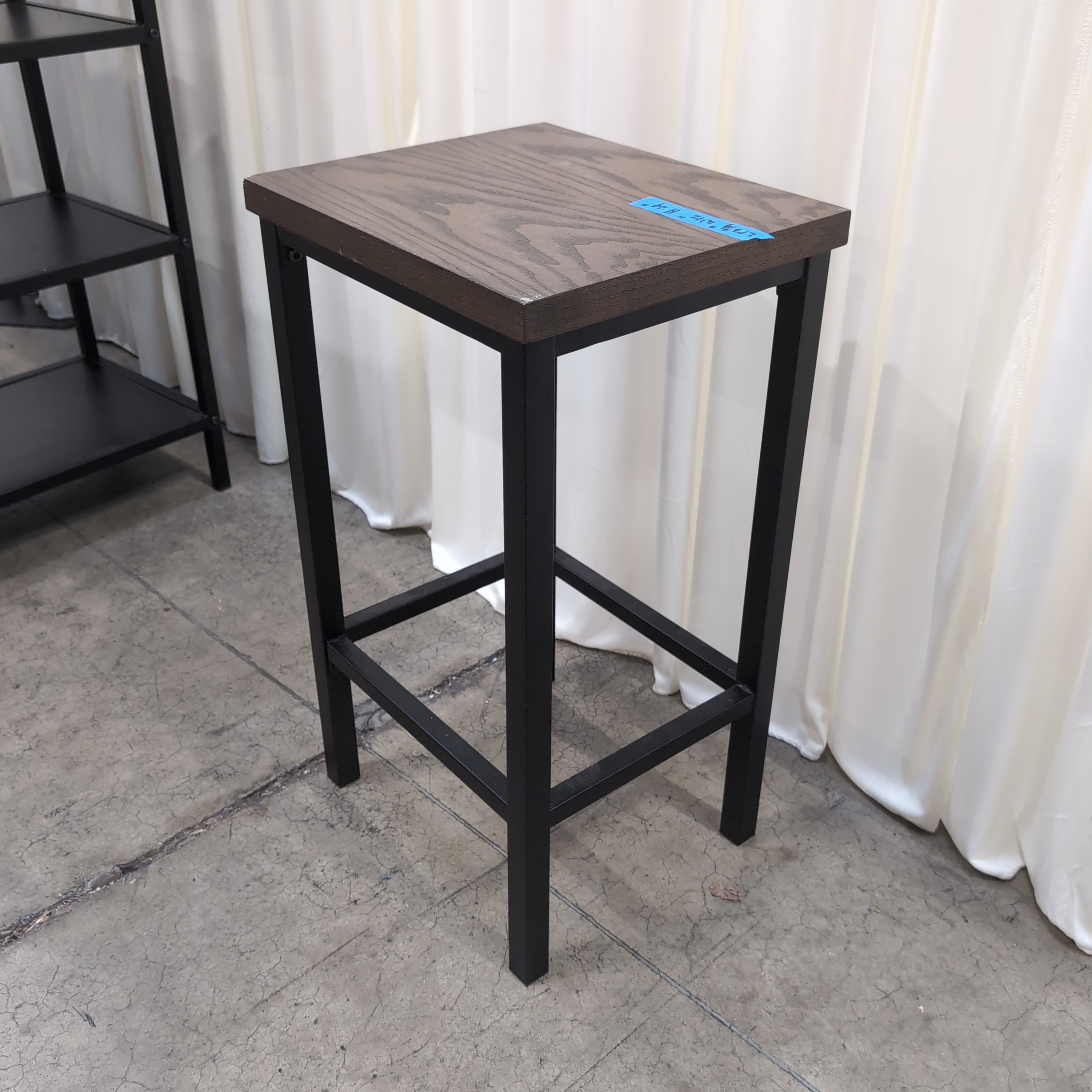 Industrial Style Brown Wood Bookcase with Metal Frame