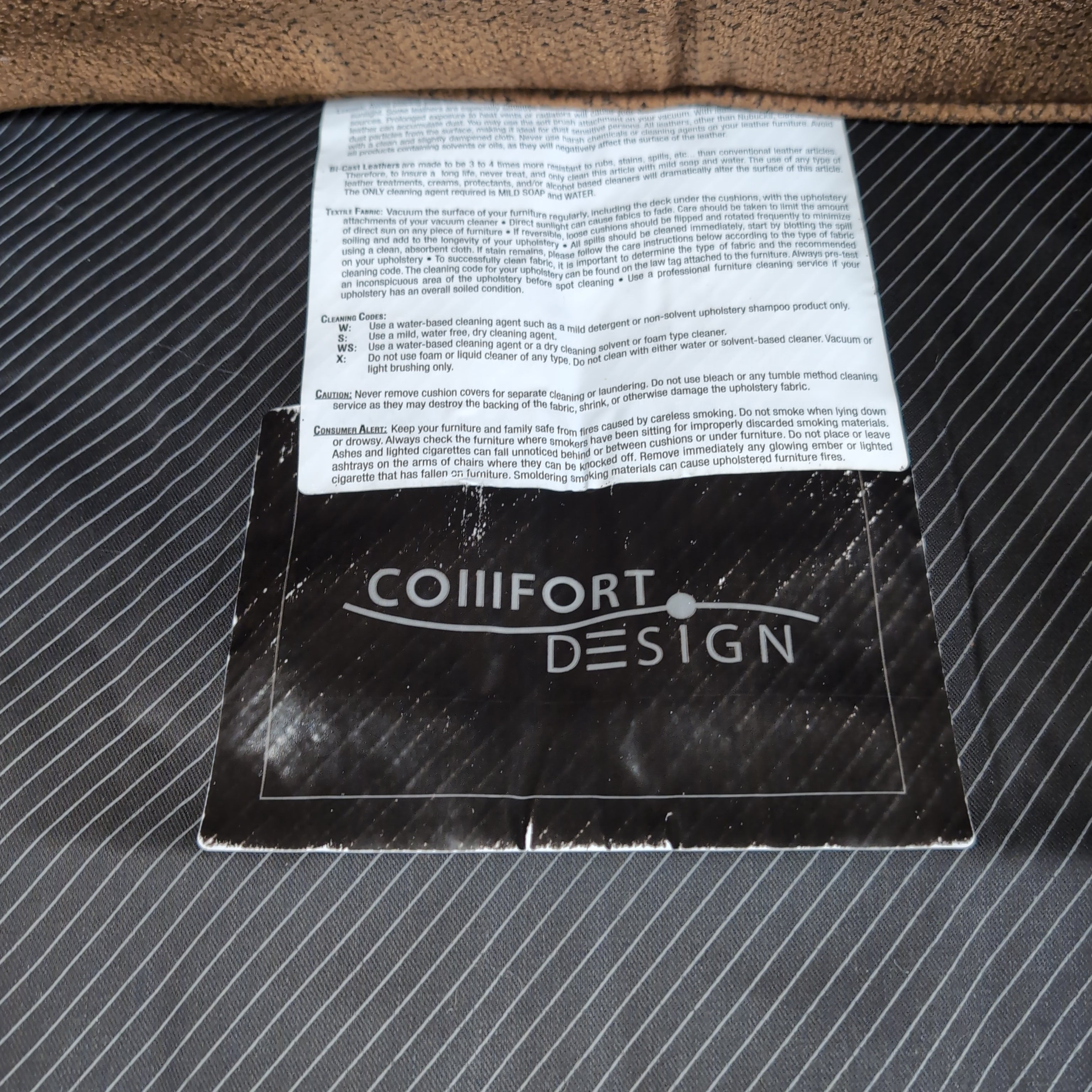 Brown Padded Fabric Recliner