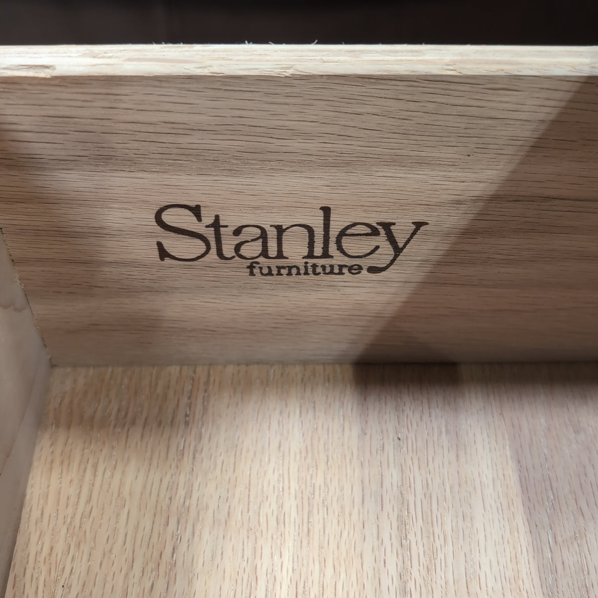 Stanley Furniture-Dark Brown Wood Kitchen Cart with Drop Leaf Top