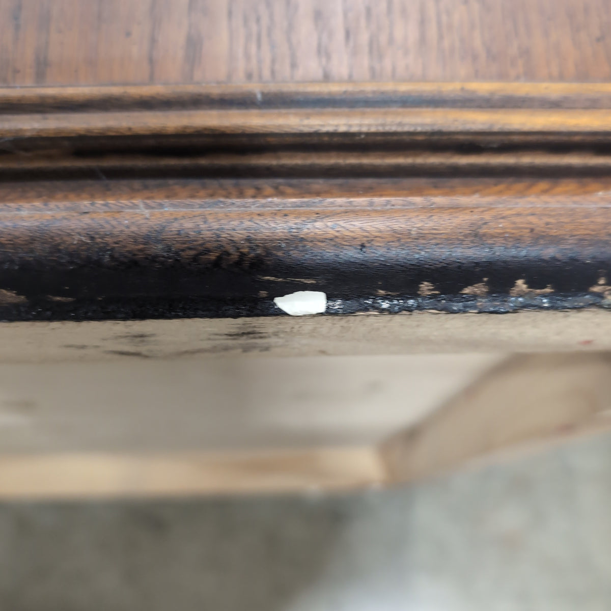Traditional Brown Wood End Table with Carved Panels