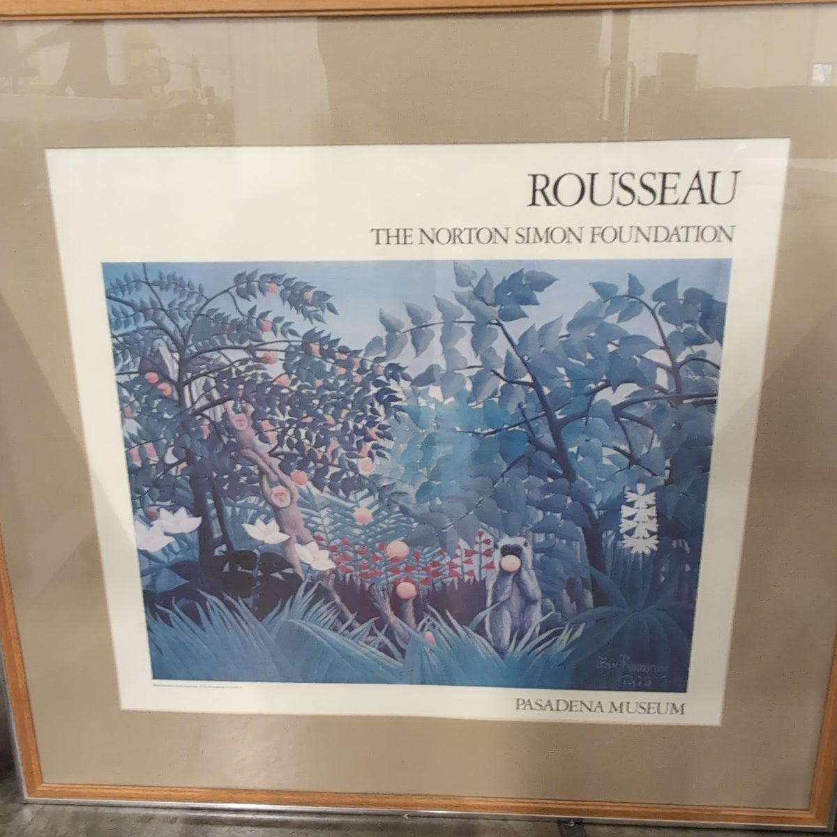 Rousseau Foliage Art Print in Wood Frame