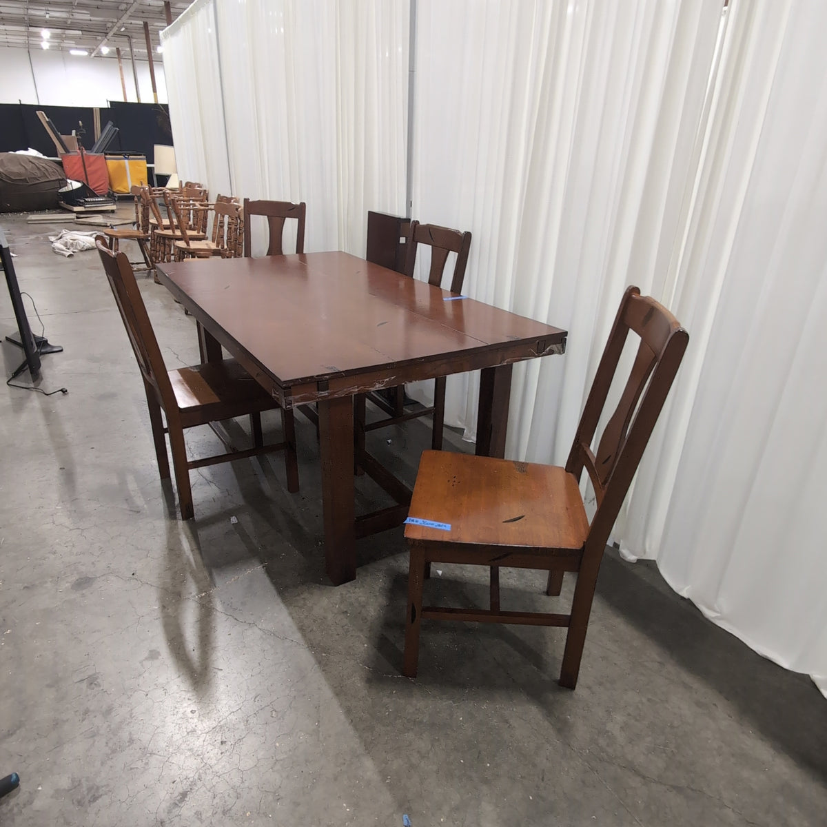 Traditional Brown Wood Dining Table