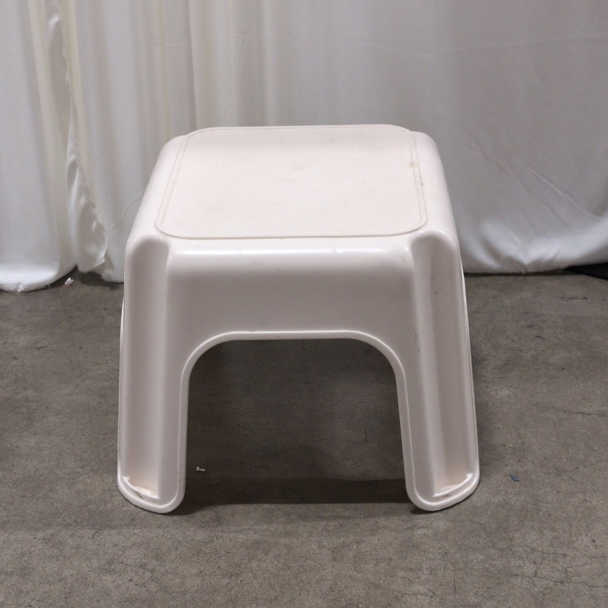White Plastic Utility Stool