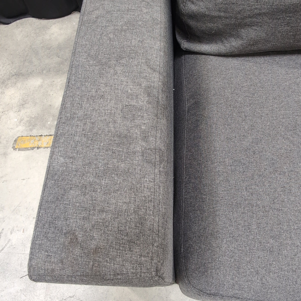 Grey Fabric Upholstered Modular Sectional Couch