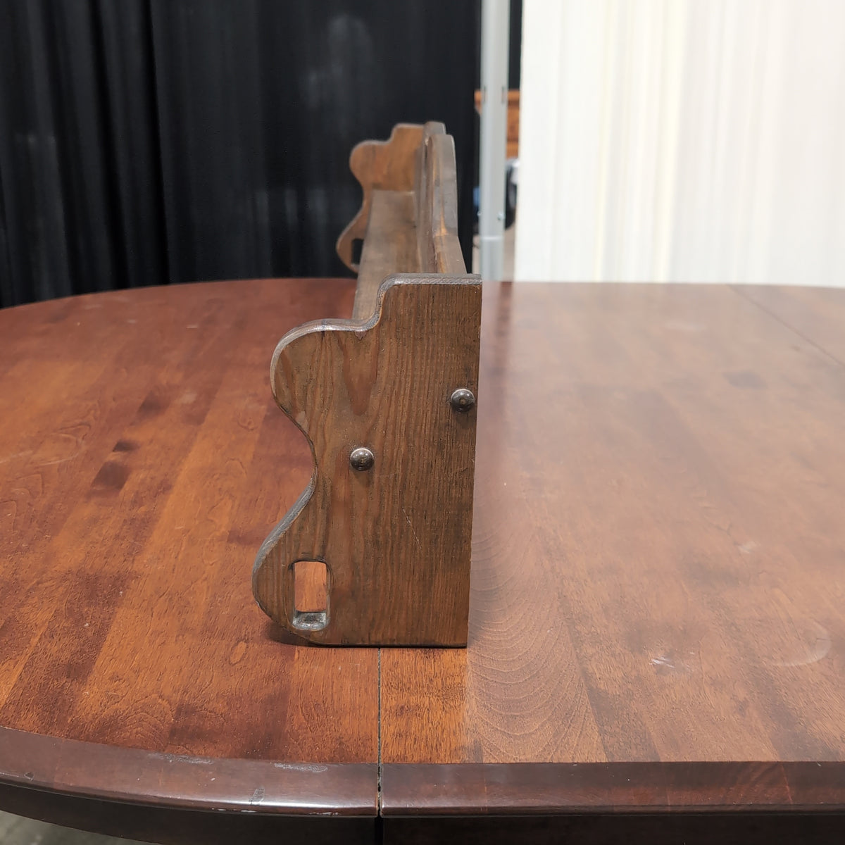 Natural Light Brown Wood Headboard with Heart Cutout