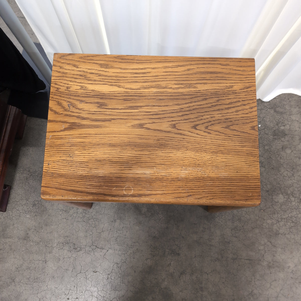 Brown Wood One-Drawer Nightstand with Open Shelf