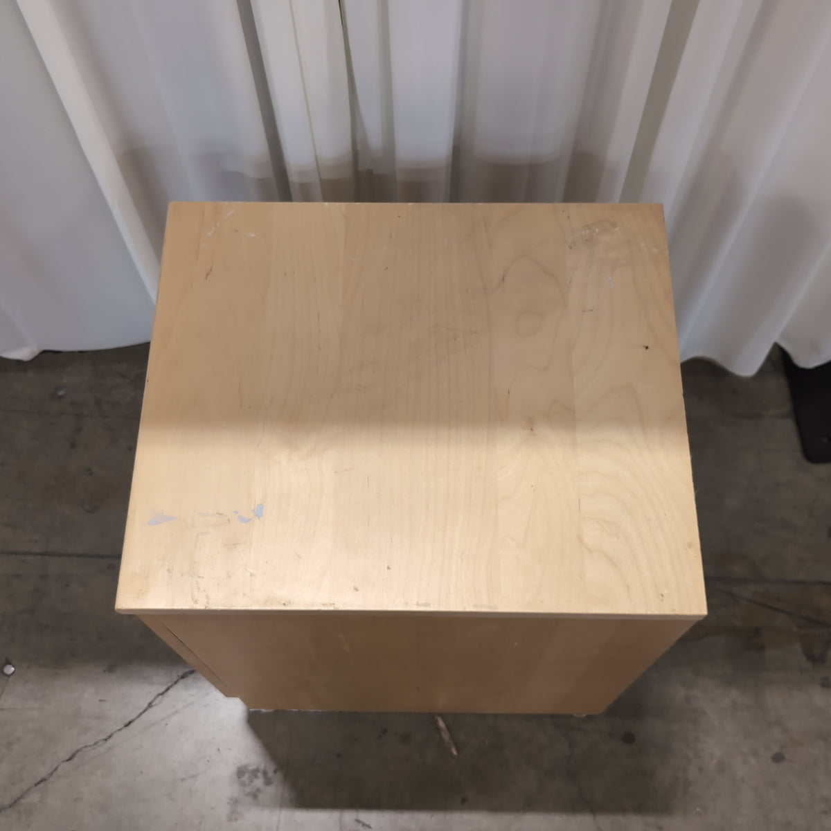 Light Wood Two-Drawer Nightstand