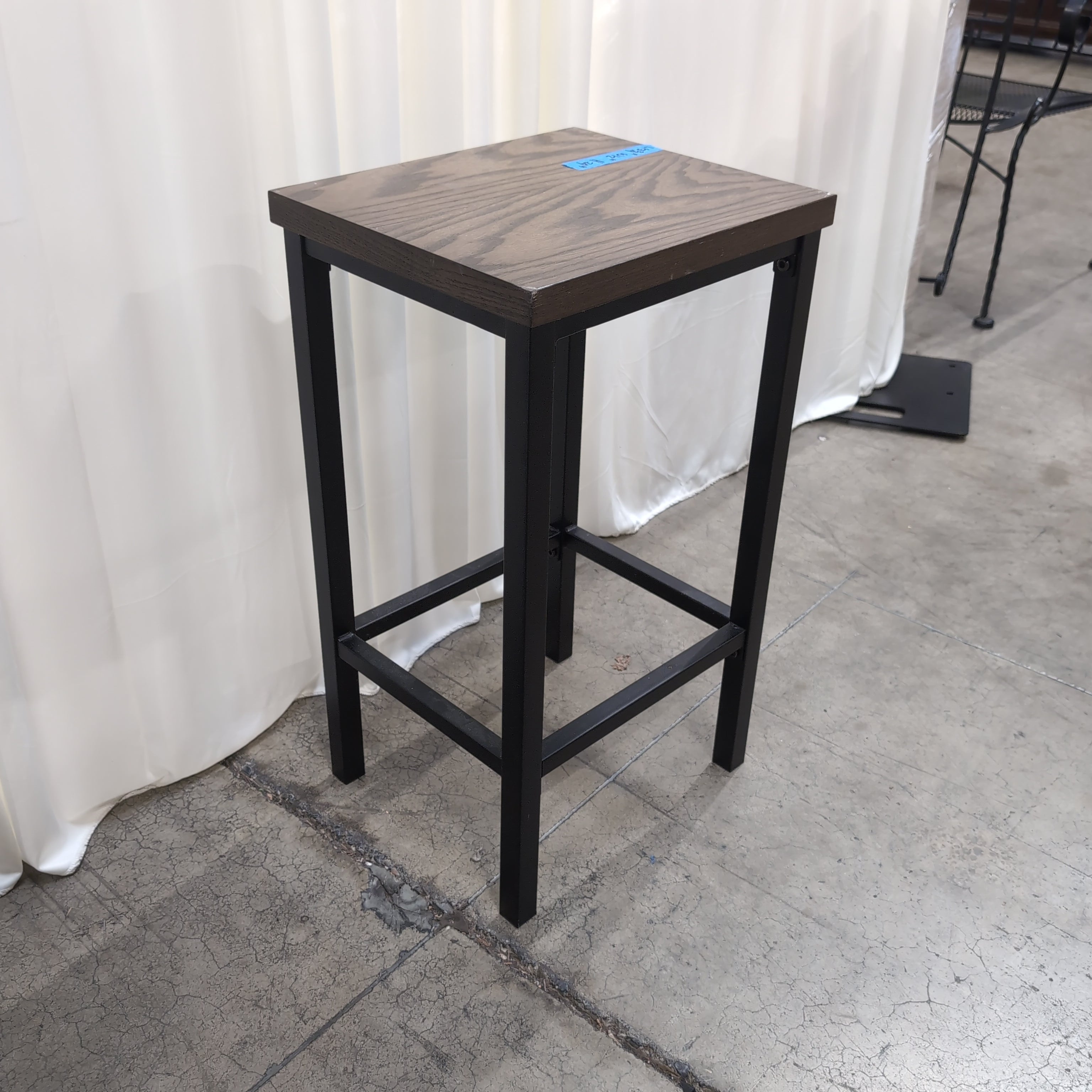 Industrial Style Brown Wood Bookcase with Metal Frame