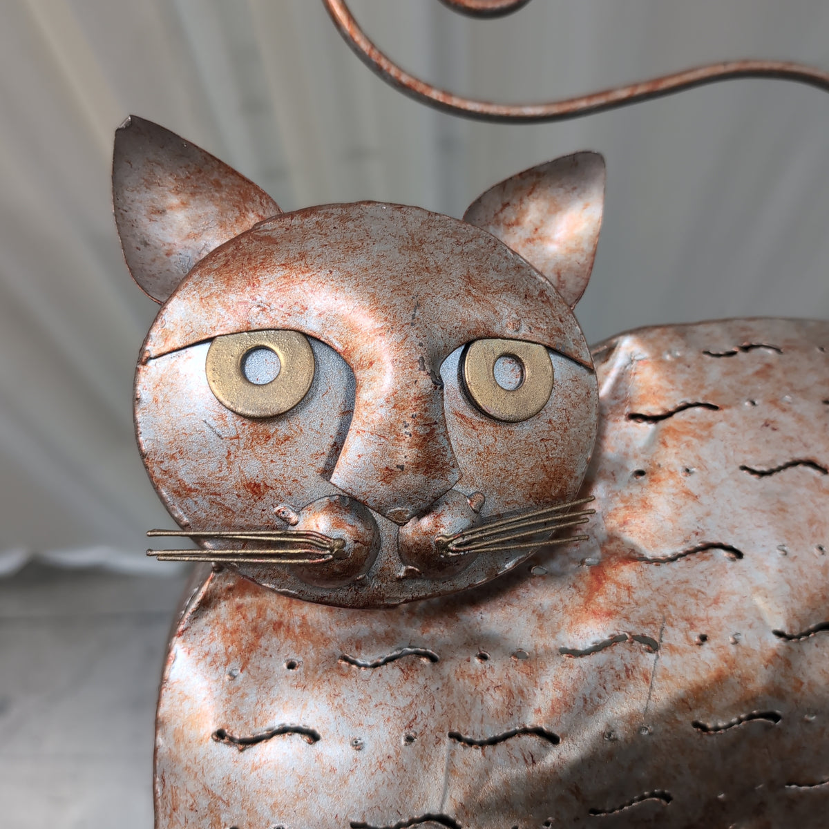Rustic Metal Animal Statue Candle Holder