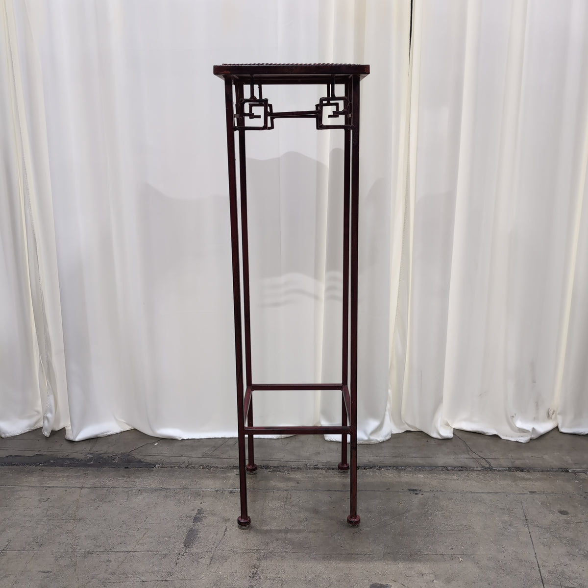 Reddish-Brown Embossed Iron Plant Stand