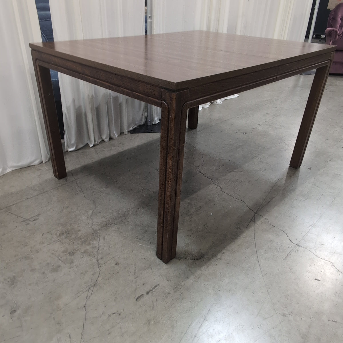 Rectangular Dark Wood Grain Dining Table