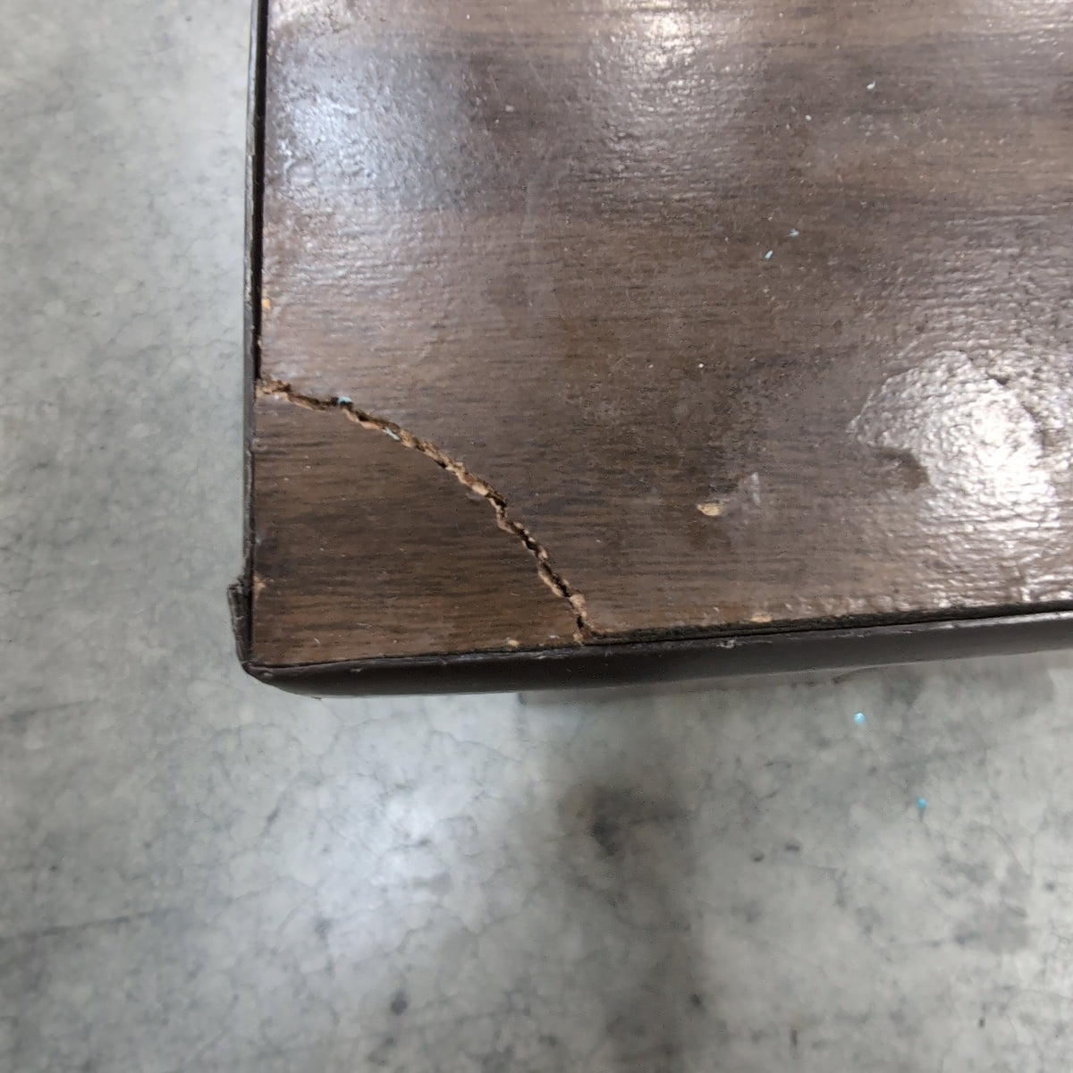 Dark Wood Two-Door Storage End Table
