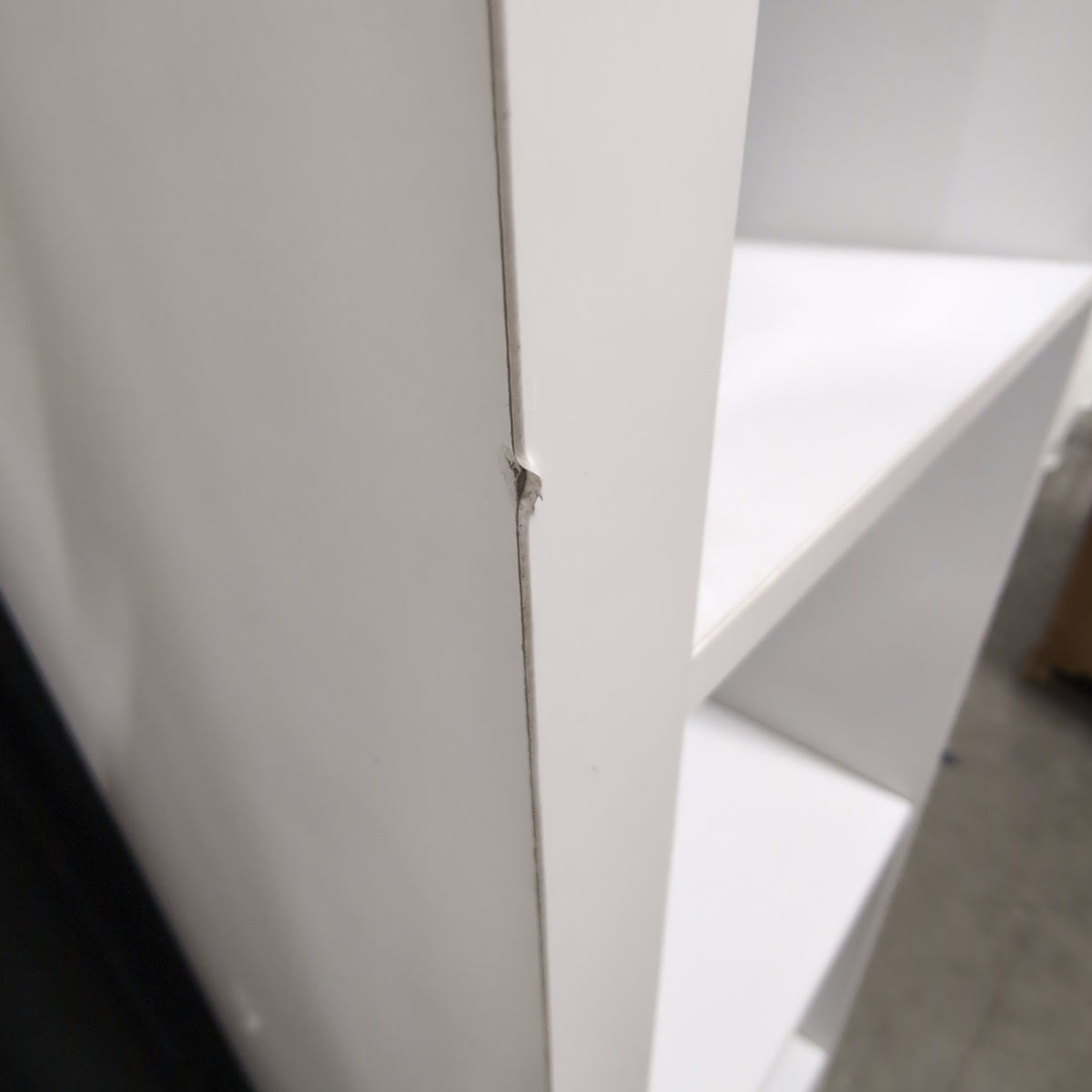 White Five-Shelf Storage Bookcase