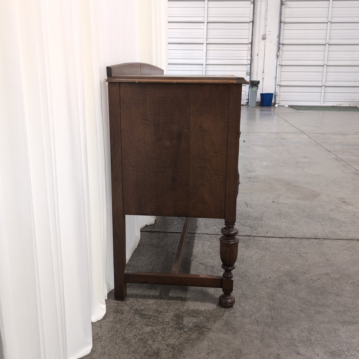 Vintage Carved Wood Buffet in Dark Wood