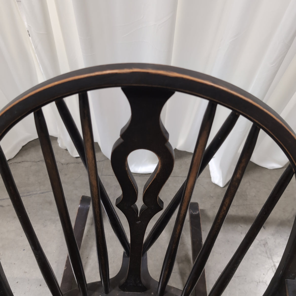 Webster Mfg. Co. Windsor Style Spindle Back Rocking Chair in Dark Wood