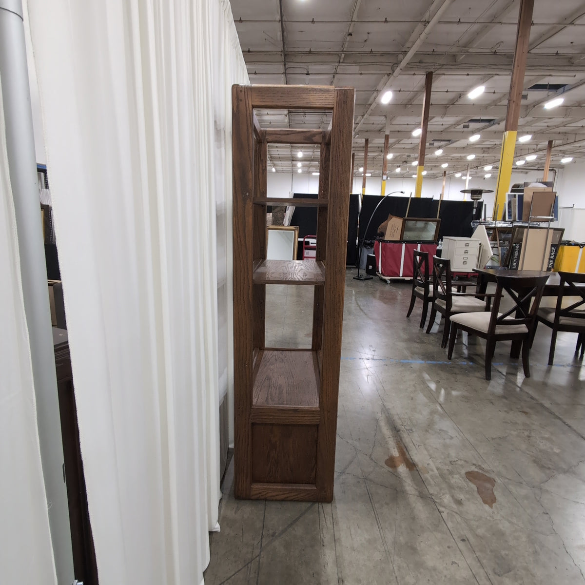 Medium Brown Ladder Style Bookcase in Wood
