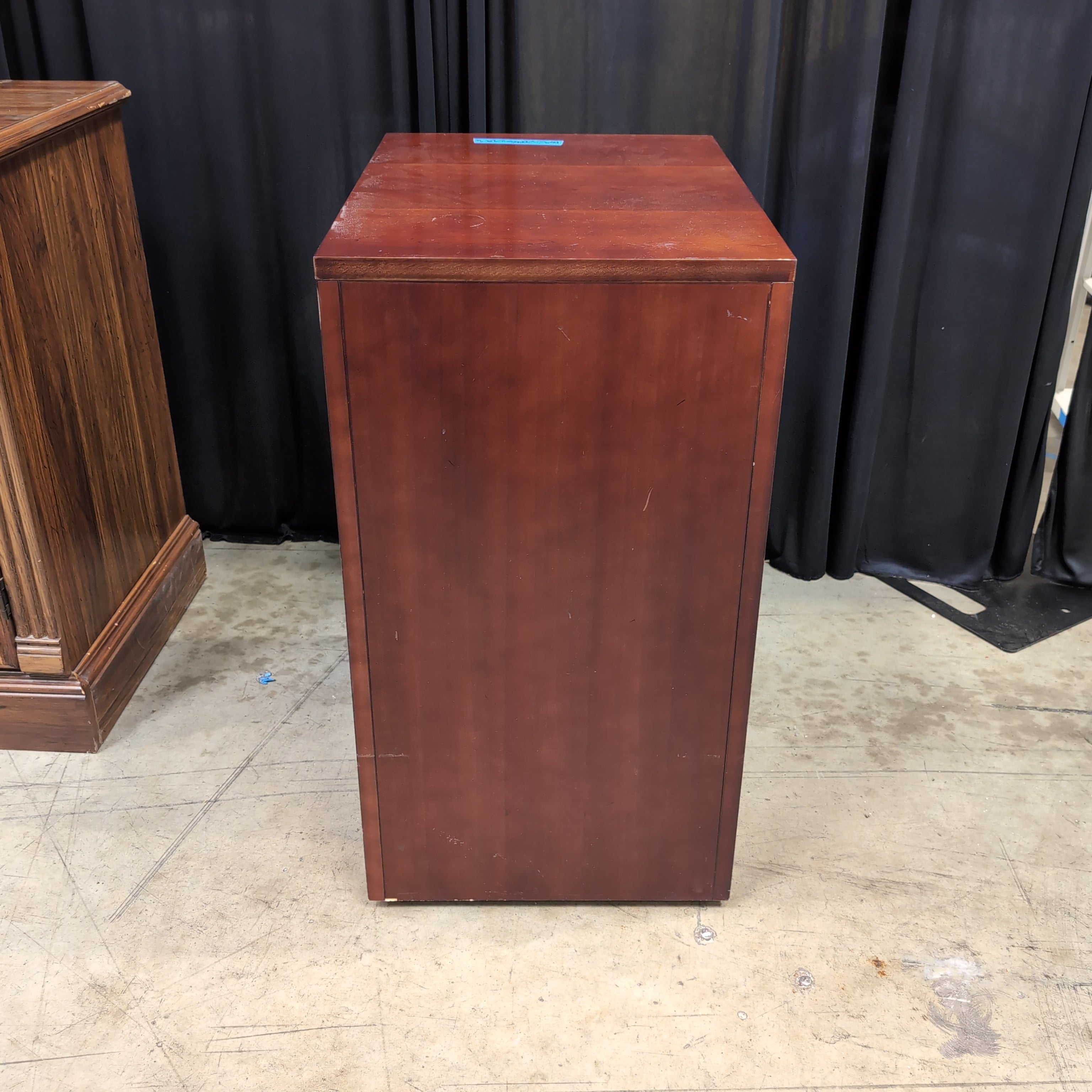 Vintage Cherry Finish Two-Drawer vertical filing cabinet