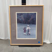 Vintage Style Children Golfing Framed Photograph in Wood