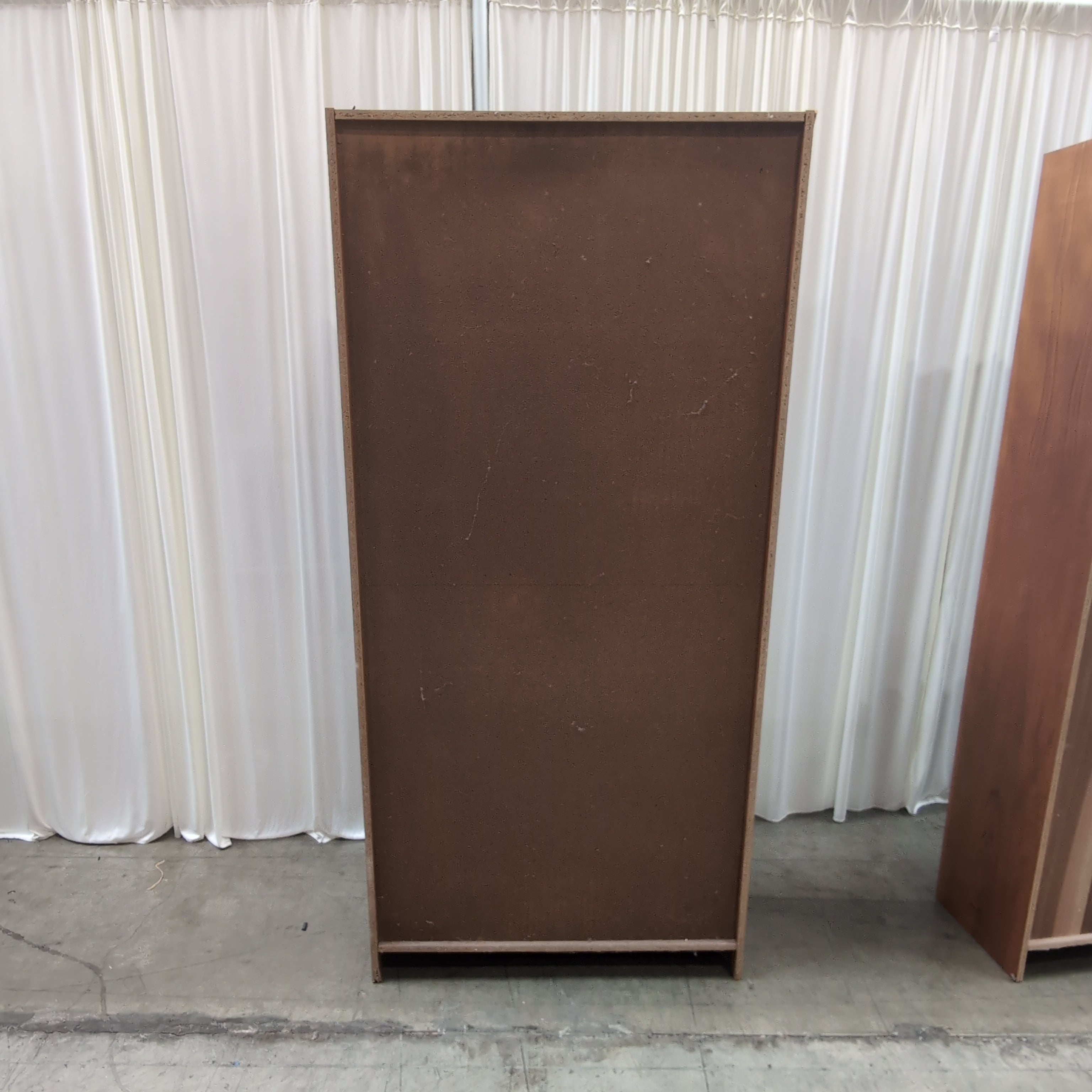 Brown Wood Four-Shelf Bookcase