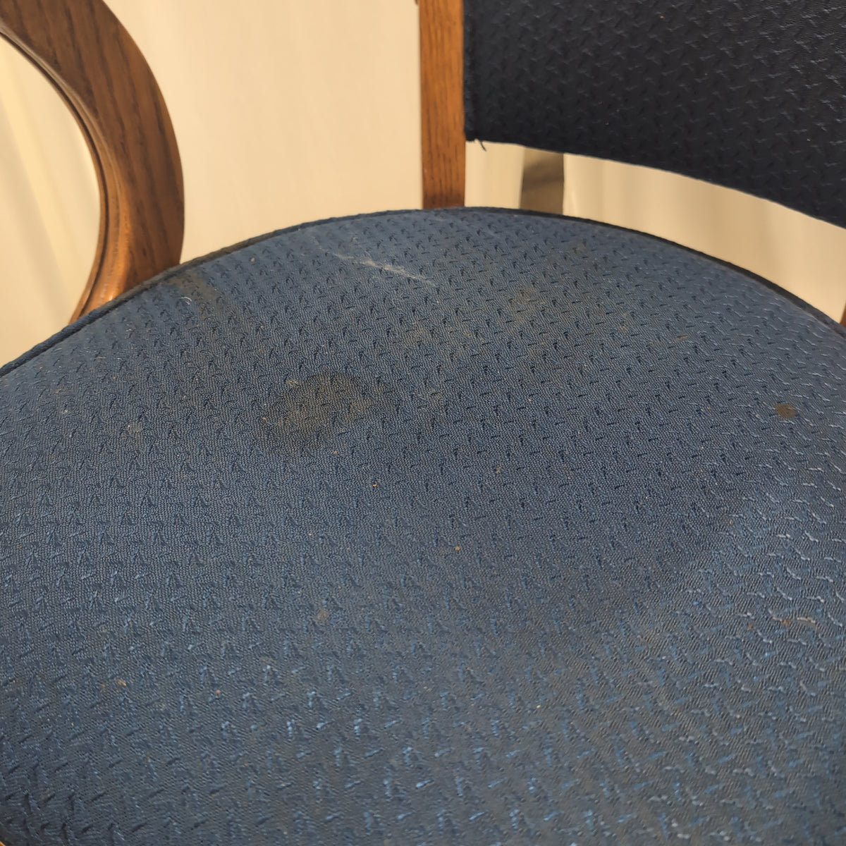 Traditional Wood Frame Office Chair with Casters