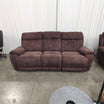 Burgundy Microsuede Three-Seat Reclining Couch