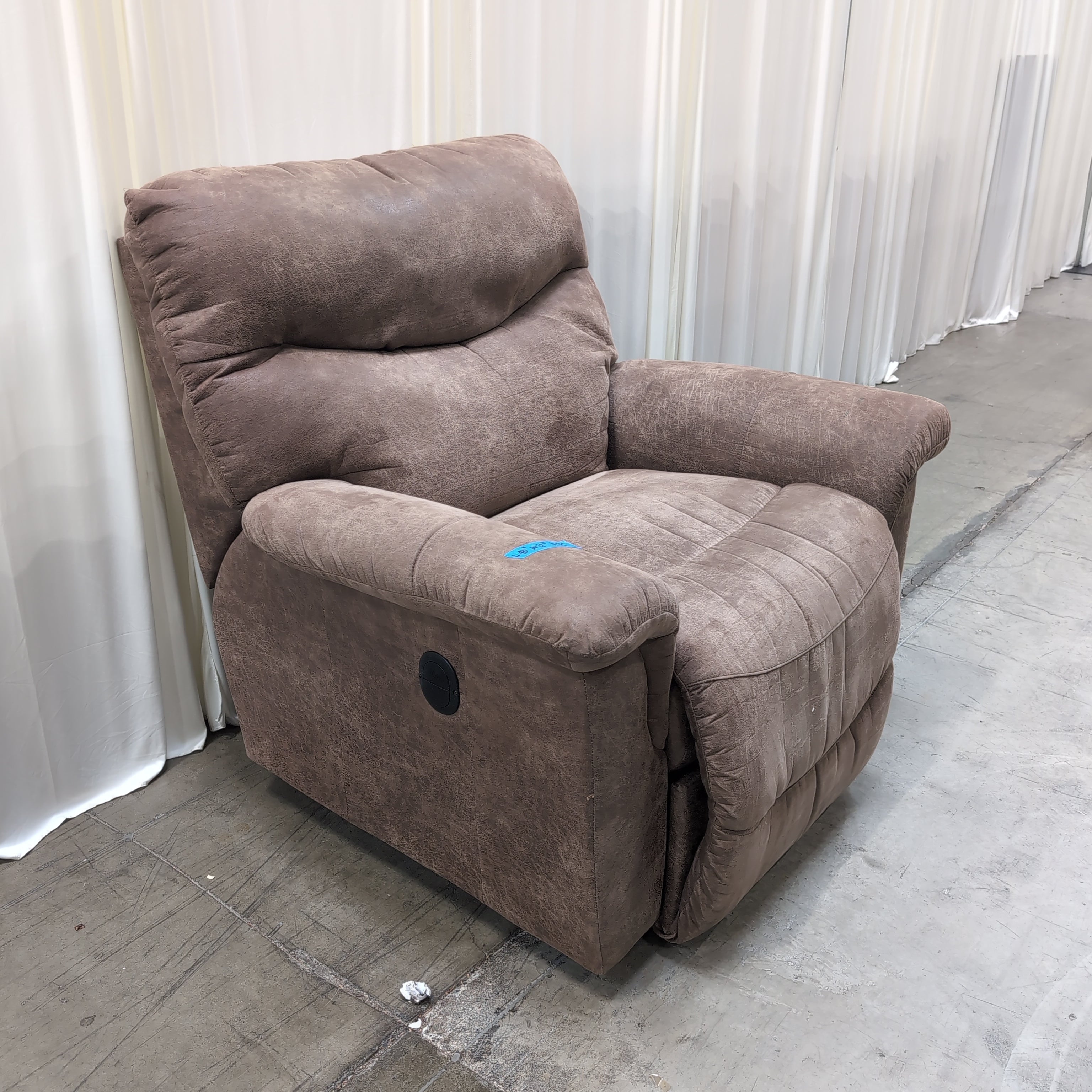 Plush Brown Microfiber Recliner with Power Recline