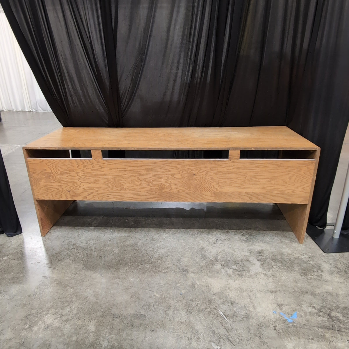 Natural Oak Tone Waterfall Bench