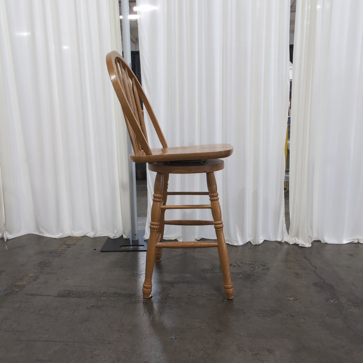 Pair of A-AMERICA Natural Oak-Tone Spindle Back Dining Chair