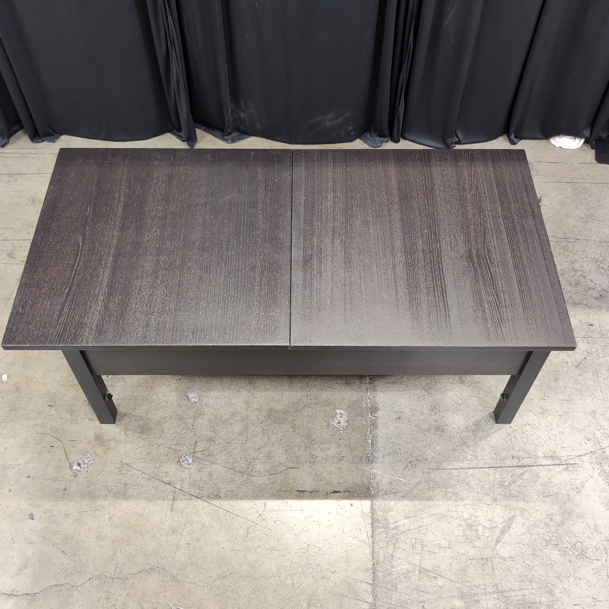 Rectangular Dark Grey Wood Coffee Table