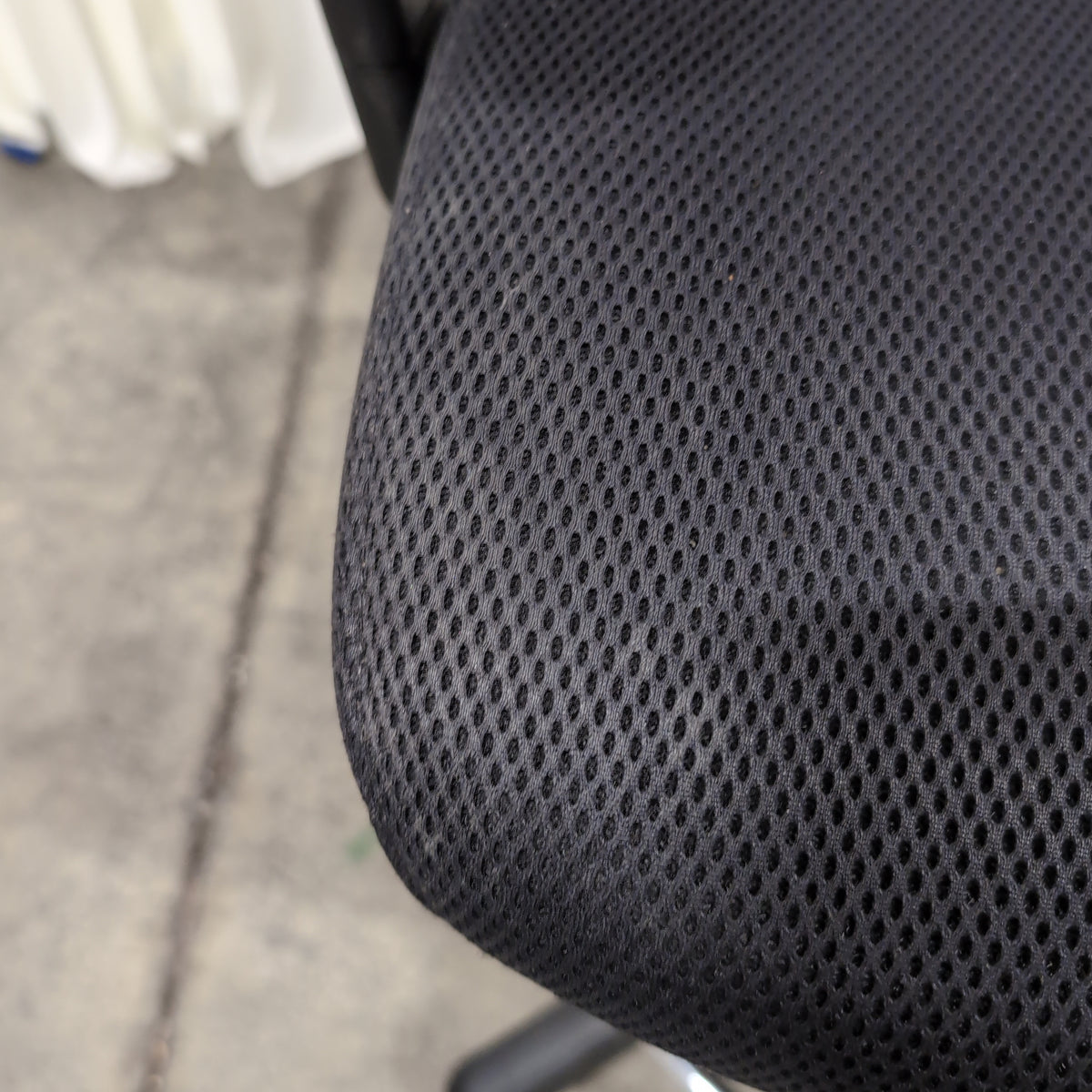 Black Mesh Back Drafting Chair with Foot Ring