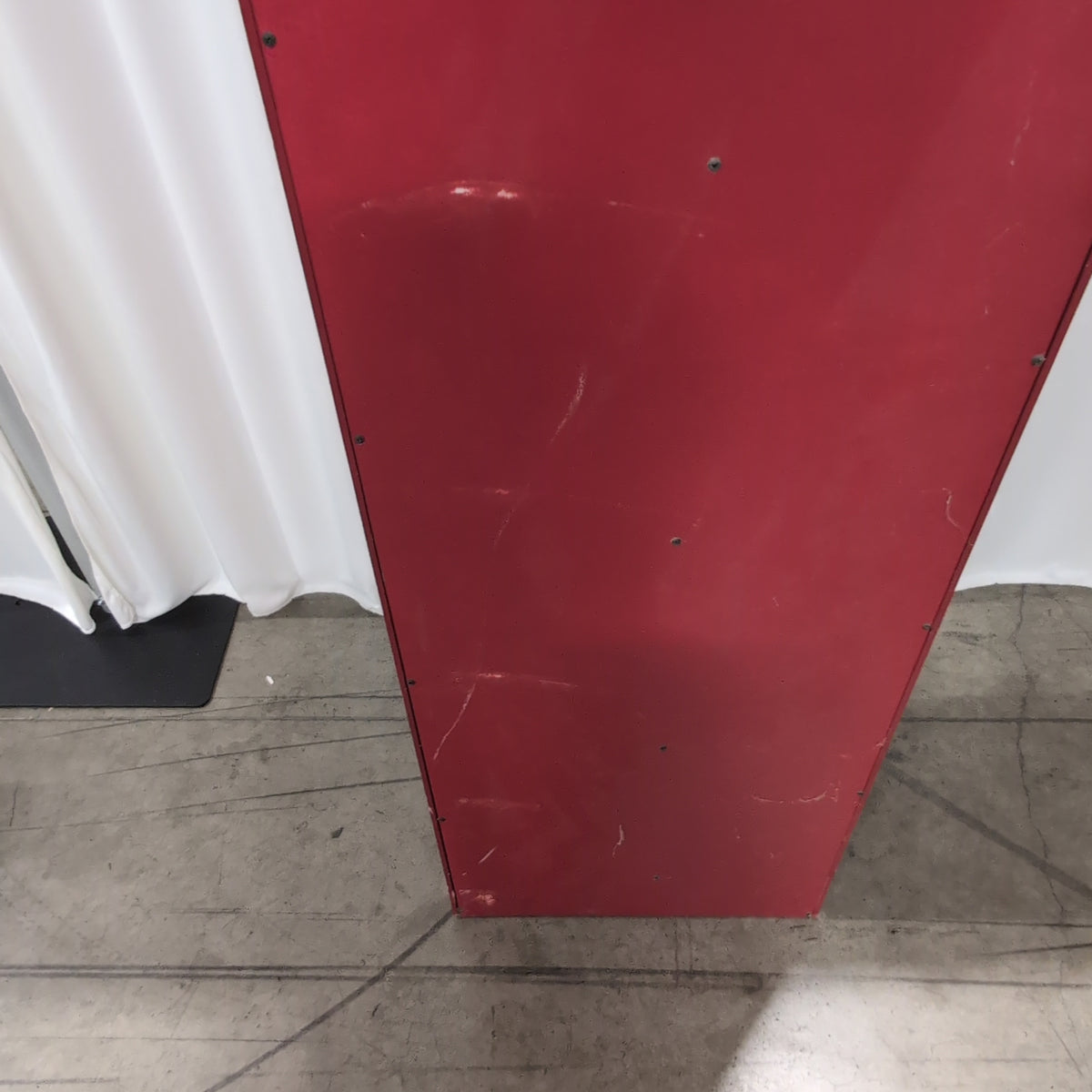 Red Painted Wood Accent Cabinet with Single Door