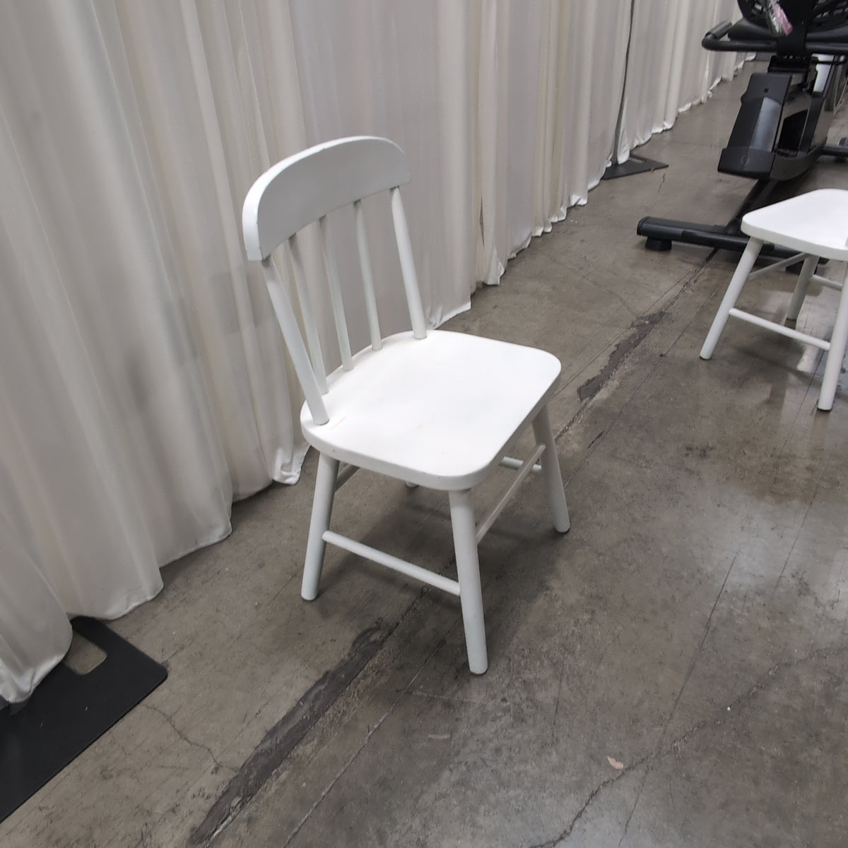 White Painted Spindle Back Chair
