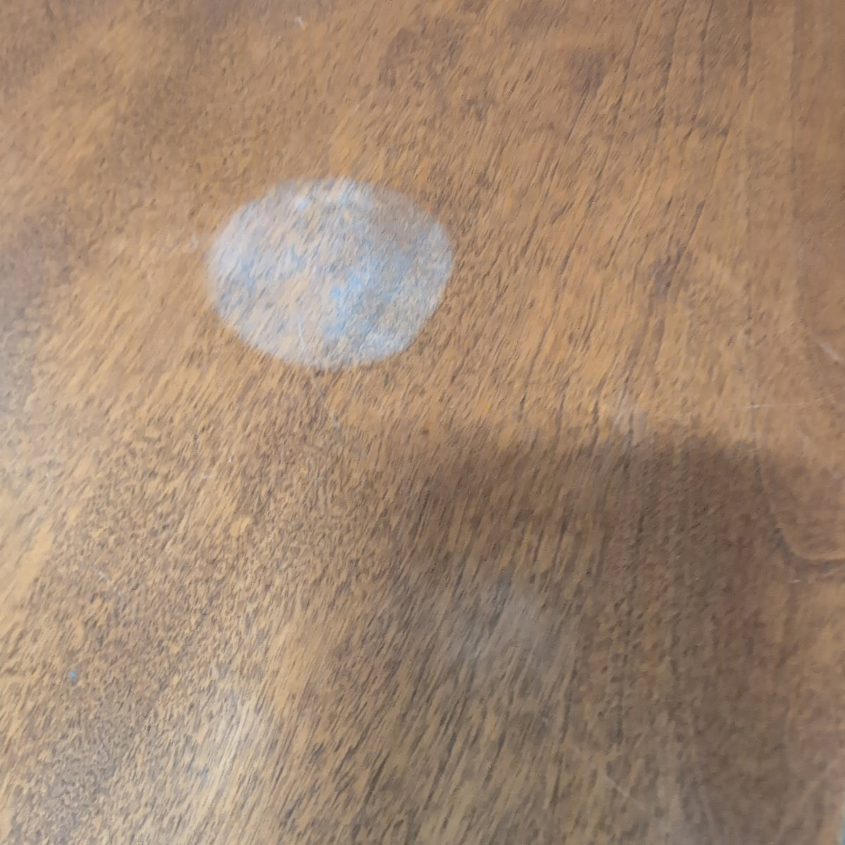 Cherry Tone Oval Wood Dining Table with Center Leaf