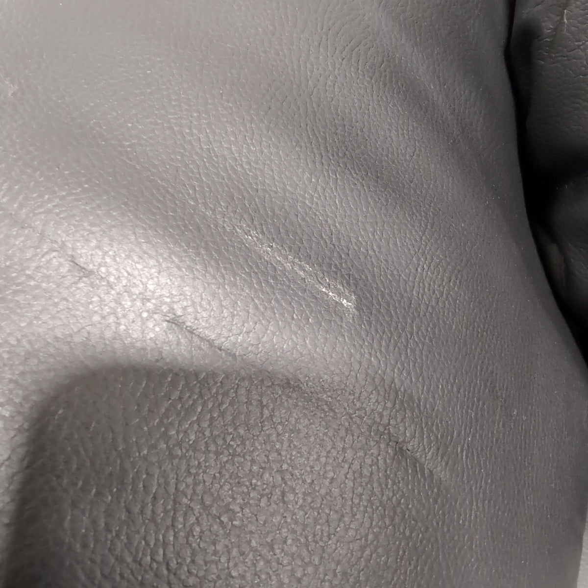 Black Faux Leather Tufted Back Couch