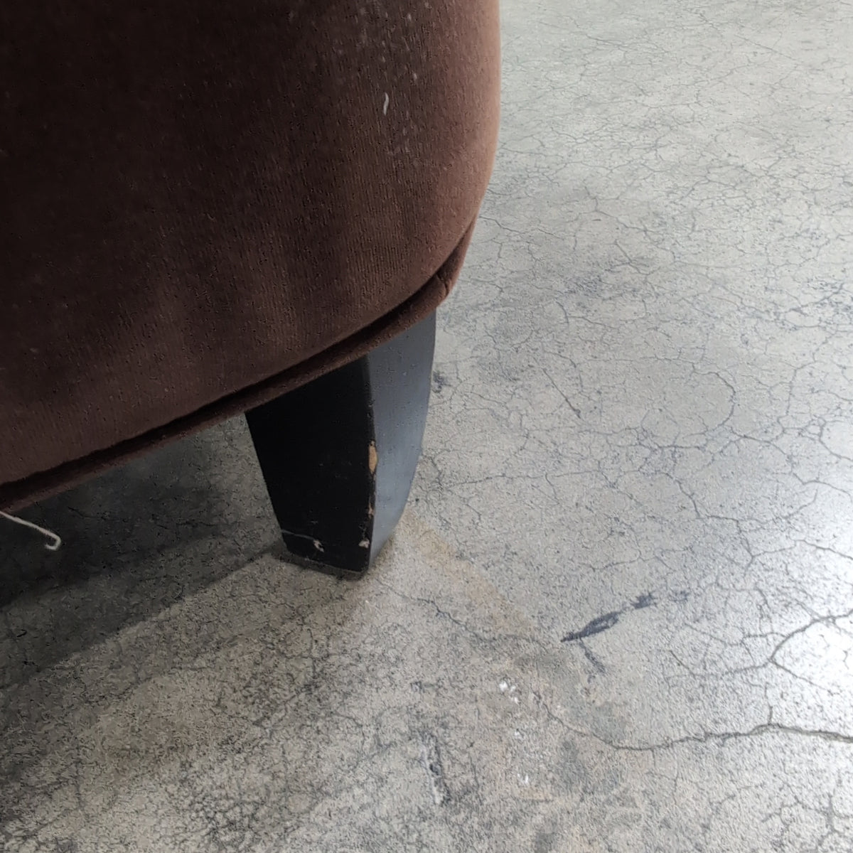Deep Brown Velvet Upholstered Armchair