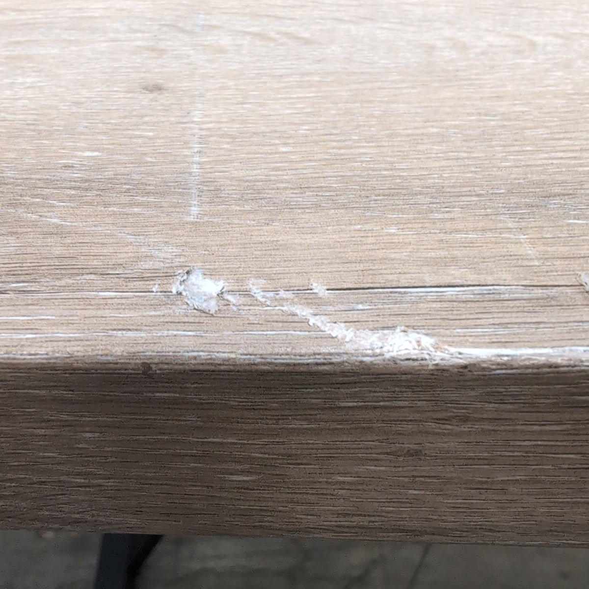 Light Wood-Look Industrial Dining Table