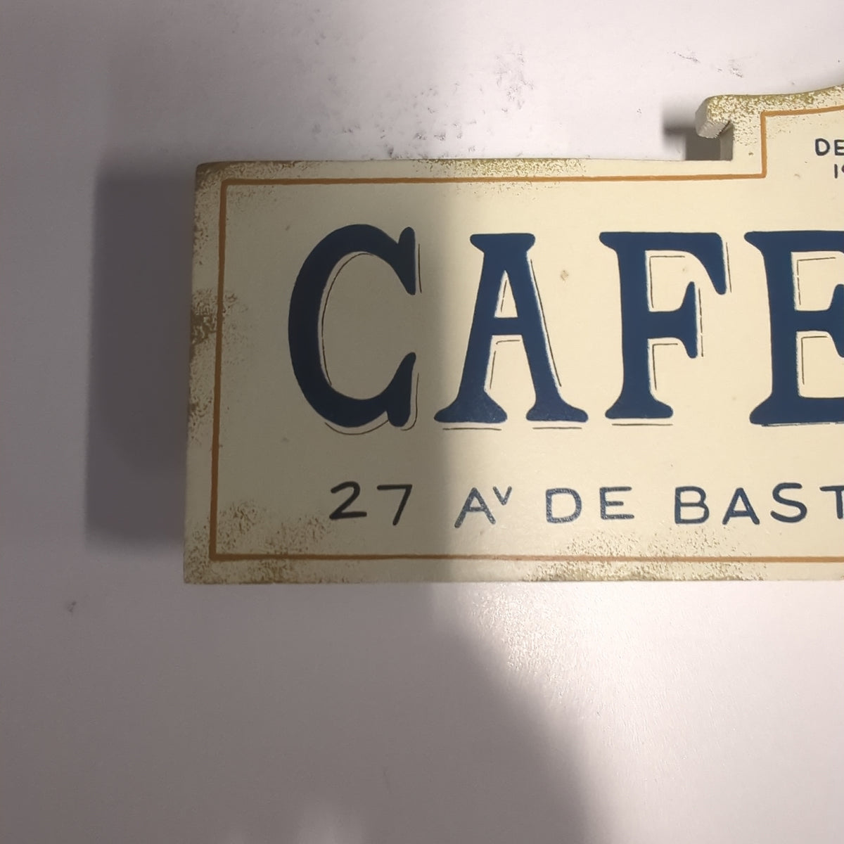 Cream French Cafe Wall Clock with Eiffel Tower
