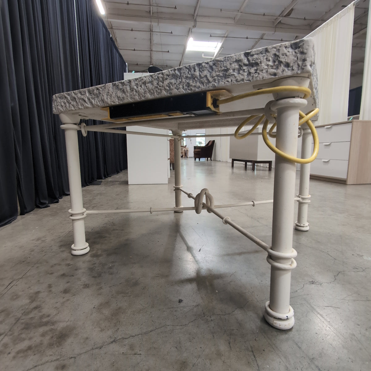 Grey Mottled Stone Top Coffee Table